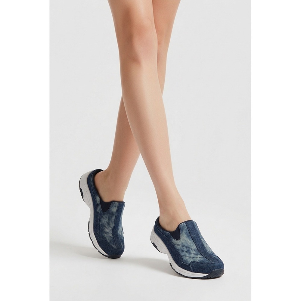 Easy Spirit Traveltime 514 Womens Dark Blue Acid Wash Denim Clogs Mules 6.5 M - Picture 8 of 8